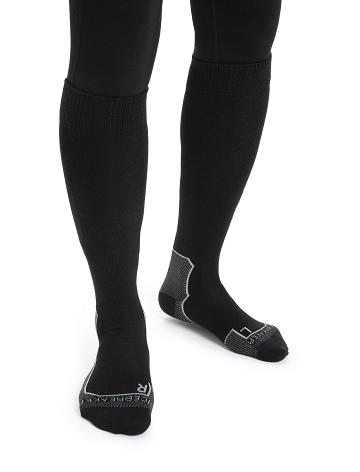 Skarpety Icebreaker Merino Ski+ Ultralight Over the Calf Damskie Czarne | PL 1504ZUTG